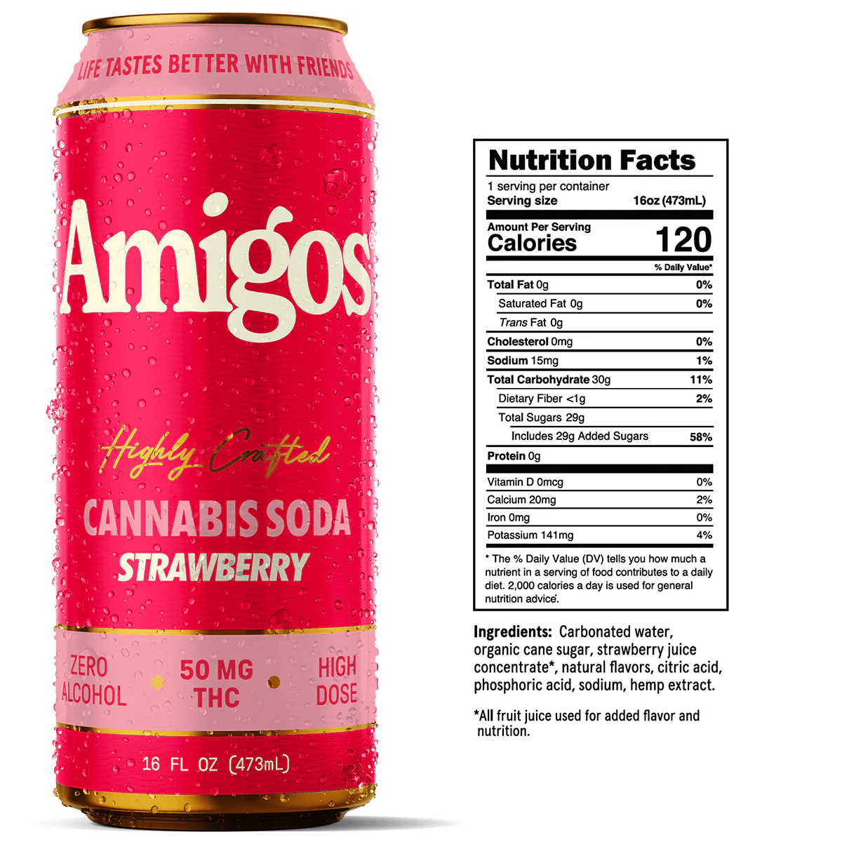 Amigos Strawberry Cannabis Sodas - Image 3