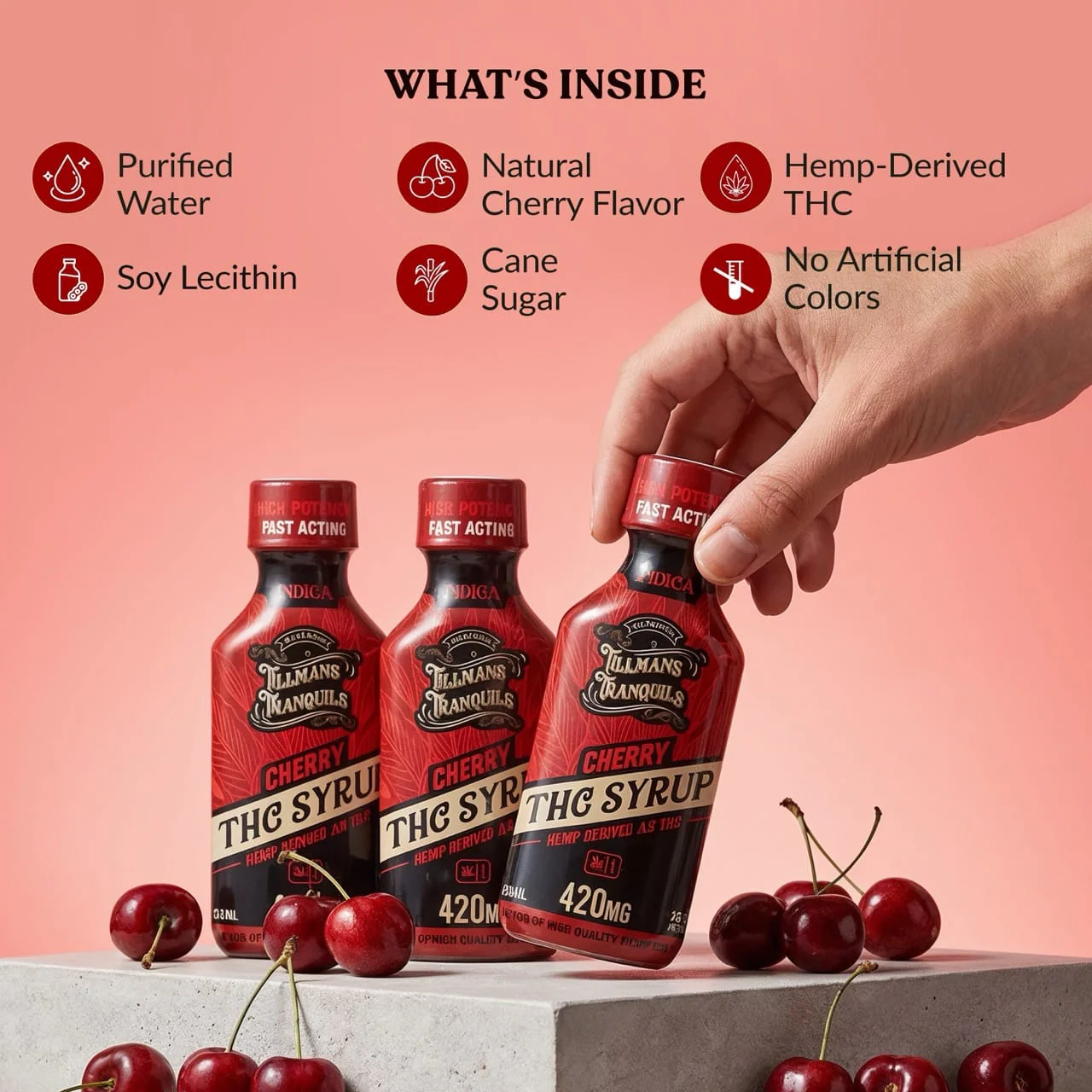 THC Syrup Cherry - 420mg Delta 9 - Image 3