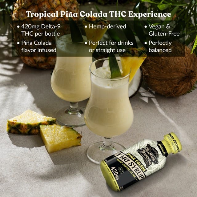 THC Syrup Piña Colada - 420mg Delta 9 - Image 3