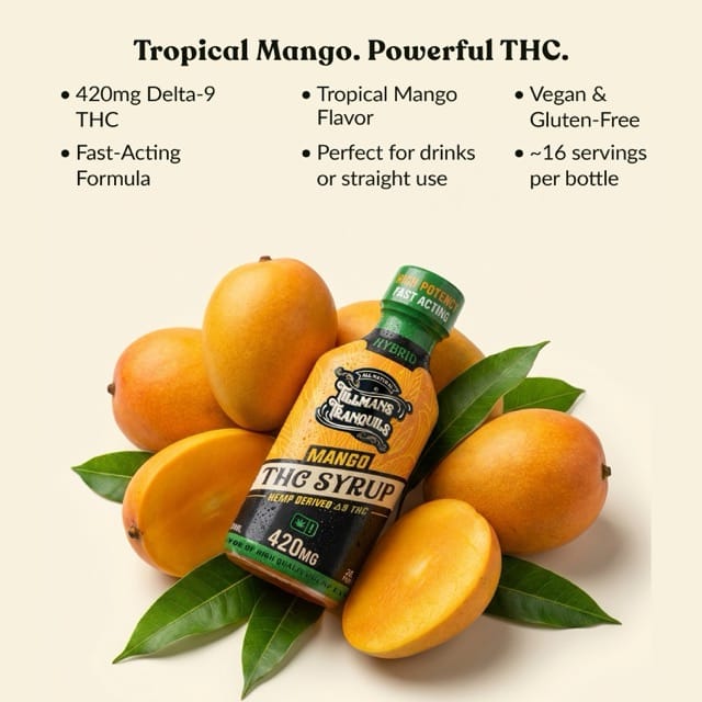 THC Syrup Mango - 420mg Delta 9 - Image 4