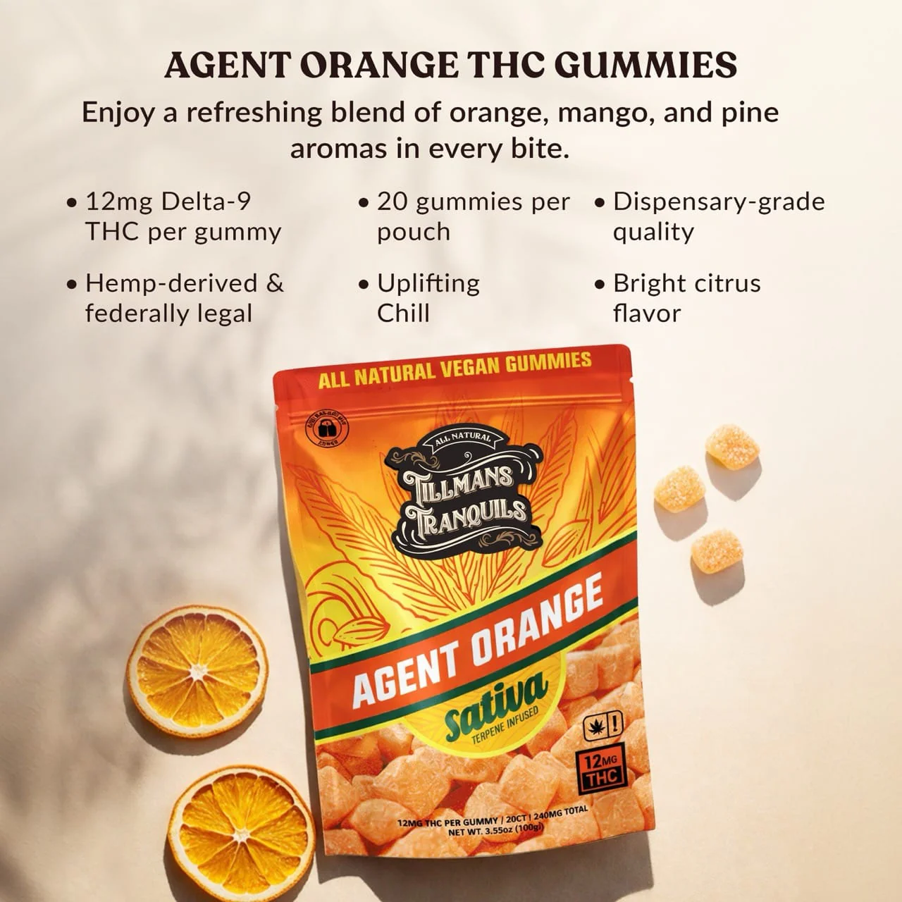 Orange THC Gummies - 240mg THC - Image 4