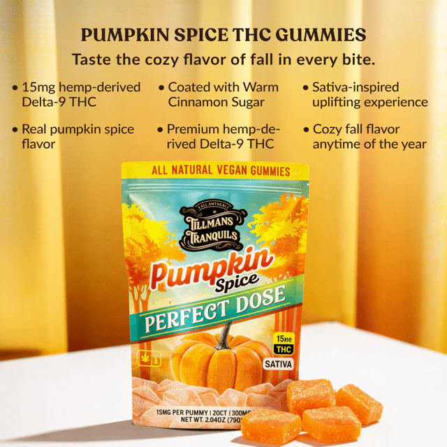 Pumpkin Spice Delta 9 THC Gummies – 15mg Per Gummy - Image 4