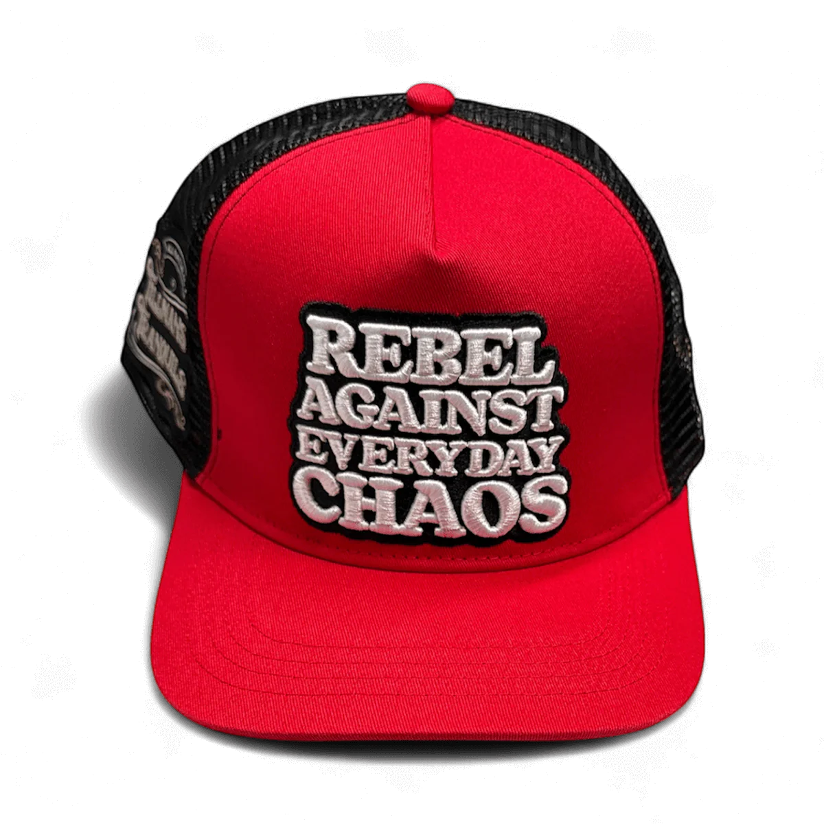 Rebel Against Everyday Chaos Two Color Trucker Hat - Image 4