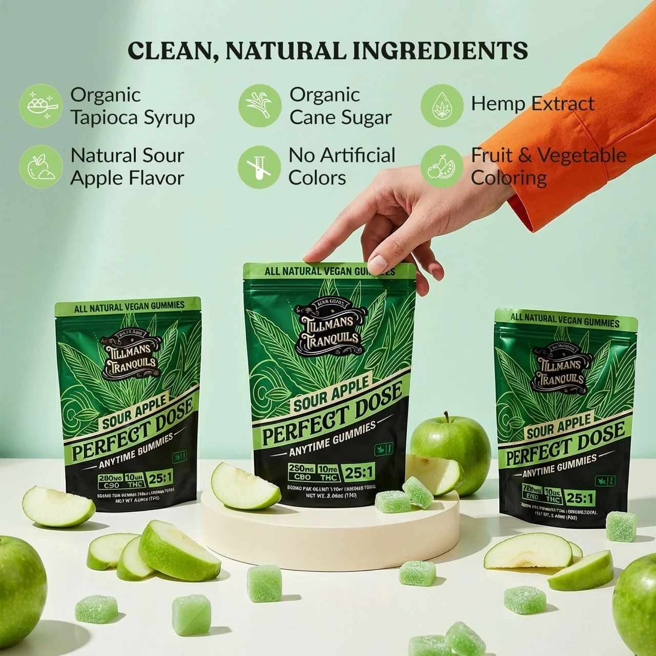Sour Apple 260mg Gummies - 25:1 - Image 4