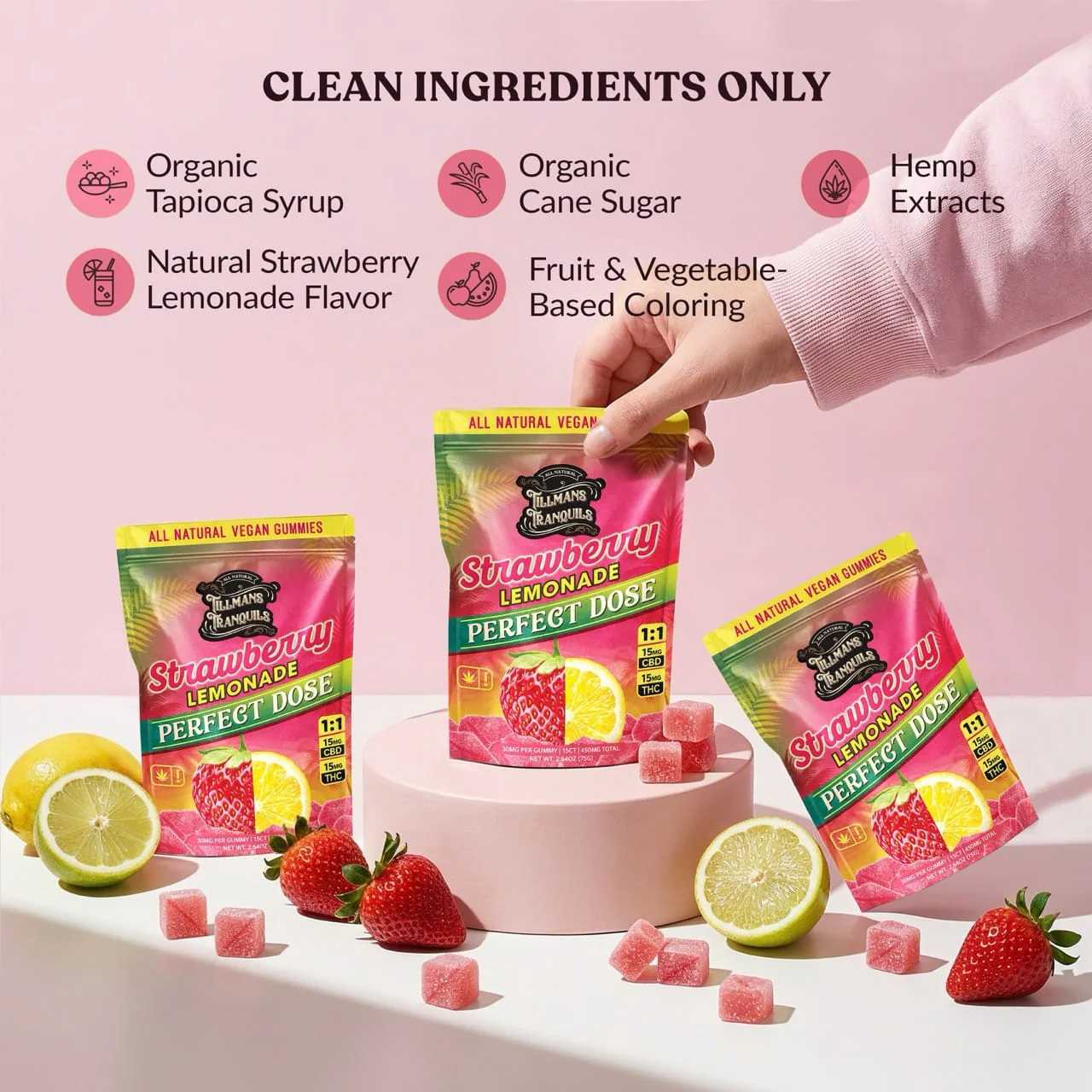 Strawberry Lemonade THC Gummies 15mg - Image 3