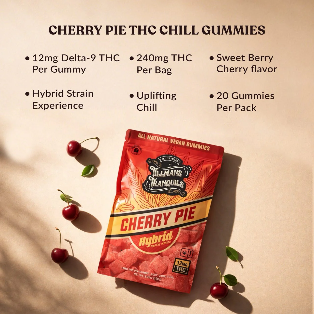 THC Chill Gummies - Cherry Pie - Image 3